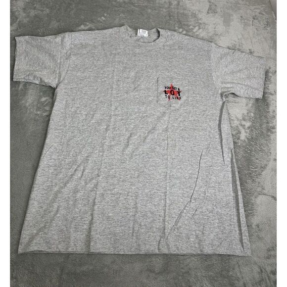 Vintage 90s Marlboro Man Short Sleeve T Shirt Men's Size XL Gray - Picture 1 of 11